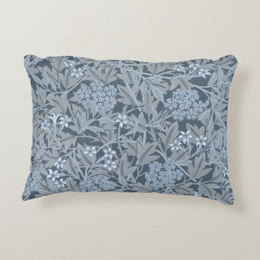 ウィリアムモリスヴィンテージフローラブルージャスミン アクセントクッション (裏面)
