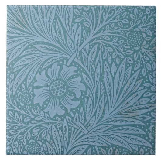 ウィリアムモリスヴィンテージフローラブルーフラワーズ タイル (正面)