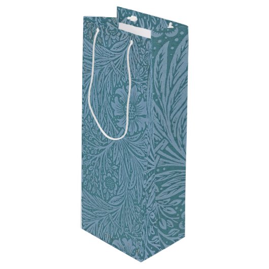 ウィリアムモリスヴィンテージフローラブルーフラワーズ ワインギフトバッグ (正面アングル)