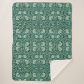 ウィリアムモリスヴィンテージフローラルパタンパンペネル シェルパブランケット (正面)