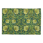 ウィリアムモリスヴィンテージフローラルパターンイエローグリーン 枕カバー (裏面-左)
