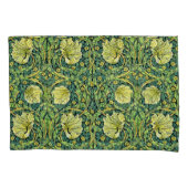 ウィリアムモリスヴィンテージフローラルパターンイエローグリーン 枕カバー (正面左)