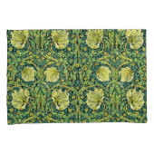 ウィリアムモリスヴィンテージフローラルパターンイエローグリーン 枕カバー (正面右)