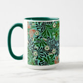 ウィリアムモリスヴィンテージフローラルパターンピンクグリーン マグカップ (左)