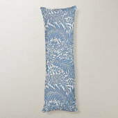 ウィリアムモリスヴィンテージフローラルパターンブルーホワイト ボディピロー (裏面 (縦))
