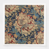 ウィリアムモリスヴィンテージフローラルパターンレッドブルー (正面)