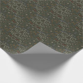 ウィリアムモリスヴィンテージブラックソーンフローラルパターン ラッピングペーパー (角)