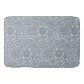ウィリアムモリスヴィンテージブルーホワイトフラワーズフローラ バスマット (正面)