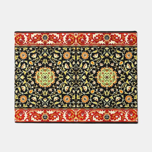 ウィリアムモリスヴィンテージラグフローラデザイン ドアマット (正面)