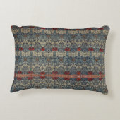 ウィリアムモリスヴィンテージレッドフローラチューリップアンドバラ アクセントクッション (裏面)