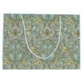 ウィリアムモリスヴィンテージ春ウィズブルー ラージペーパーバッグ (裏面)