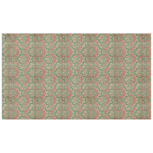 ウィリアムモリスヴィンテージ花ピンクグリーン テーブルクロス (正面(横))