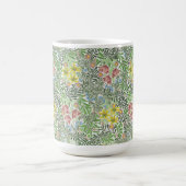 ウィリアムモリスヴィンテージ花緑ピンク コーヒーマグカップ (中央)