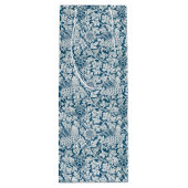 ウィリアムモリスヴィンテージ花鳥ブルーホワイト ワインギフトバッグ (裏面)