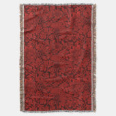 ウィリアムモリスヴィンテージ花鳥赤 スローブランケット (正面縦)