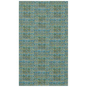 ウィリアムモリスヴィンテージ金ゴールドグリーンブルー テーブルクロス (正面)