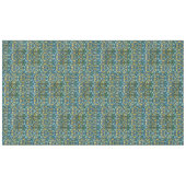 ウィリアムモリスヴィンテージ金ゴールドグリーンブルー テーブルクロス (正面(横))