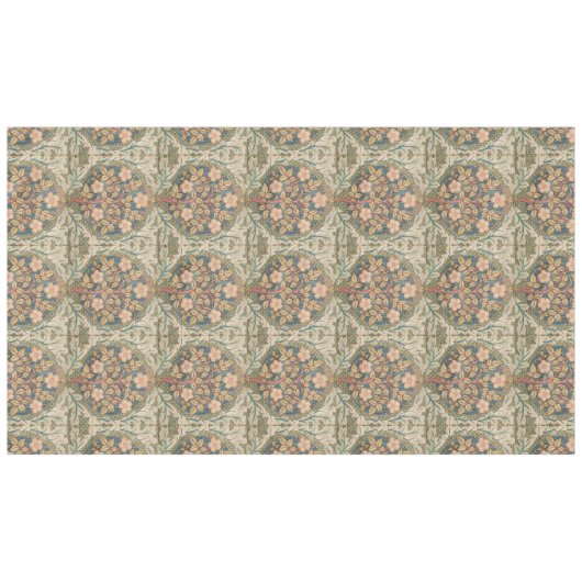 ウィリアムモリスヴィンテージ開花バラ テーブルクロス (正面(横))