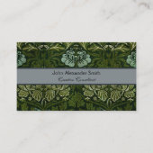 ウィリアムモリス大離れ緑の花&青の花 名刺 (正面)