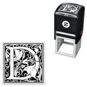 ウィリアムモリス文字Dビクトリアンフローラスタンプ セルフインキングスタンプ (インサイチュ)