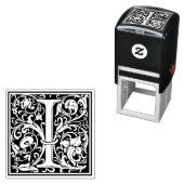 ウィリアムモリス文字Iビクトリアンフローラスタンプ セルフインキングスタンプ (インサイチュ)