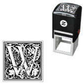 ウィリアムモリス文字Wビクトリアンフローラスタンプ セルフインキングスタンプ (インサイチュ)