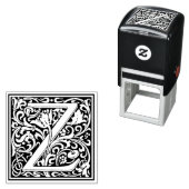 ウィリアムモリス文字Zビクトリアンフローラスタンプ セルフインキングスタンプ (インサイチュ)