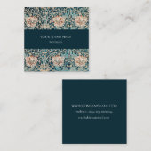ウィリアムモリス植物図柄名刺 スクエア名刺 (正面/裏面)