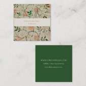 ウィリアムモリス植物図柄名刺 スクエア名刺 (正面/裏面)