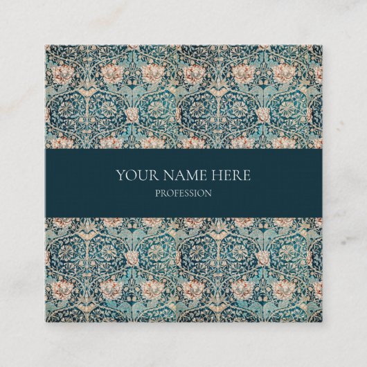 ウィリアムモリス植物図柄名刺 スクエア名刺 (正面)