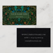 ウィリアムモリス植物図柄名刺 名刺 (正面/裏面)