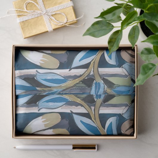 ウィリアムモリス水彩鳥類ヴィンテージフローラ 薄葉紙 (ギフト)