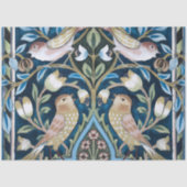 ウィリアムモリス水彩鳥類ヴィンテージフローラ 薄葉紙 (正面)