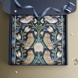 ウィリアムモリス水彩鳥類ヴィンテージフローラ 薄葉紙