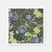 ウィリアムモリス海藻アンティーク花 スタンダードカクテルナプキン (正面)