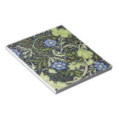 ウィリアムモリス海藻アンティーク花 ノートパッド (アングル)