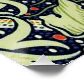 ウィリアムモリス海藻アンティーク花 ポスター (コーナー)