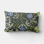 ウィリアムモリス海藻アンティーク花 ランバークッション (裏面)