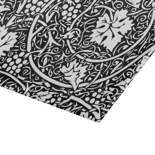 ウィリアムモリス白黒ブドウつる植物 カッティングボード (角)