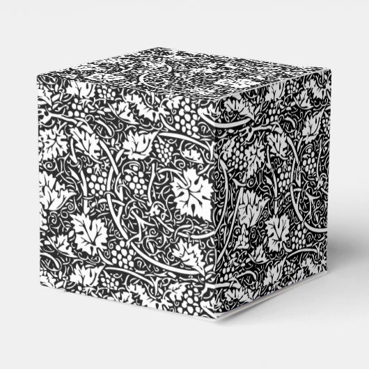 ウィリアムモリス白黒ブドウつる植物 フェイバーボックス (裏面サイド)