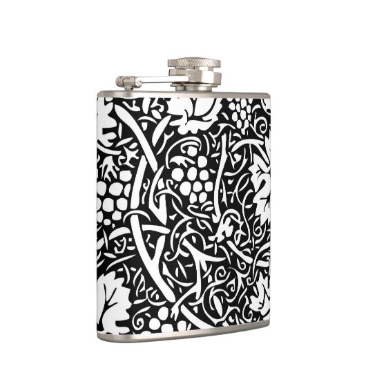 ウィリアムモリス白黒ブドウつる植物 フラスク (右)