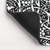 ウィリアムモリス白黒ブドウつる植物 マウスパッド (コーナー)