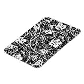 ウィリアムモリス白黒ブドウつる植物 マグネット (左側)