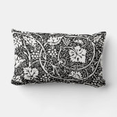 ウィリアムモリス白黒ブドウつる植物 ランバークッション (裏面)