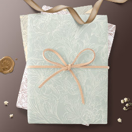 ウィリアムモリス菊の模様のラッピング紙 ラッピングペーパーシート