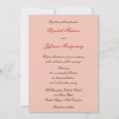 ウィリアムモリス赤葉結婚式招待状 招待状 (正面)