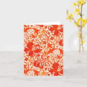 ウィリアムモリス・アイリスとリリー、マンダリンオレンジ カード (黄色い花)