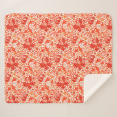 ウィリアムモリス・アイリスとリリー、マンダリンオレンジ シェルパブランケット (正面(横))