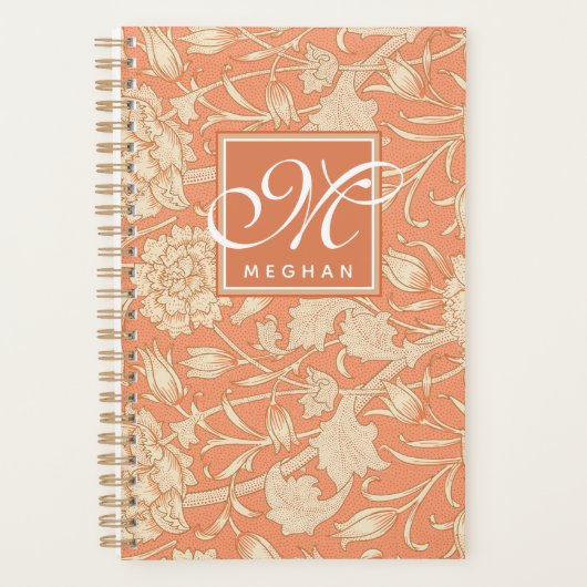 ウィリアムモリス – アールヌーボーワイルドチューリップモノグラム プランナー手帳 (正面)