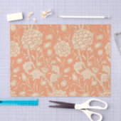 ウィリアムモリス – アールヌーボーワイルドチューリップ – ピーチ 薄葉紙 (クラフト)